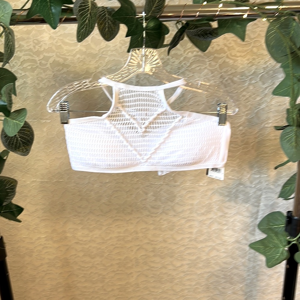 Kenneth Cole Wrapped in Love Bikini Top, White, Women’s L
